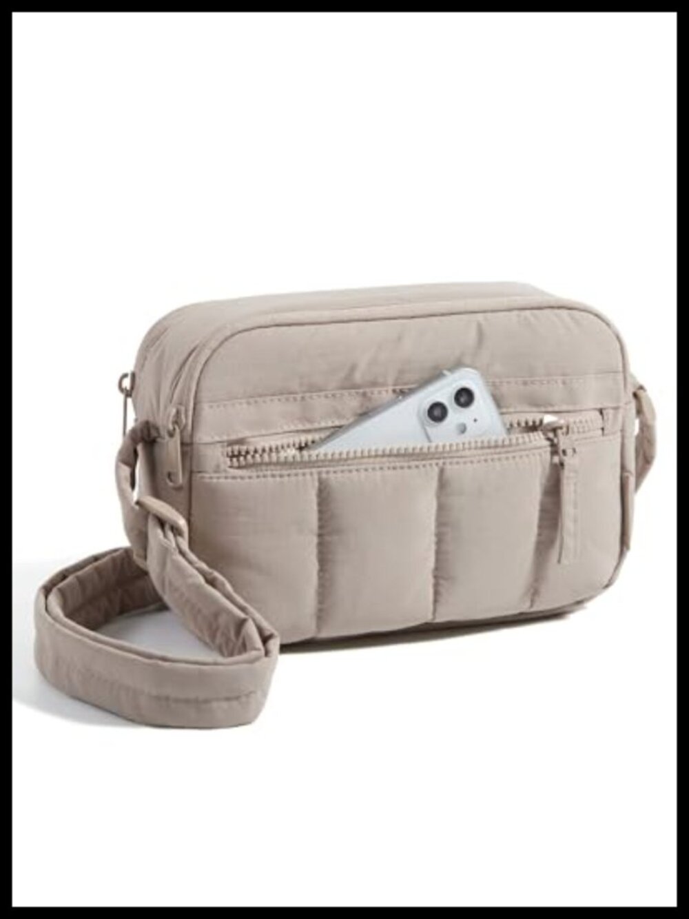 RFID Blocking Nylon Crossbody Bag Mini Travel Purse Adjustable Strap